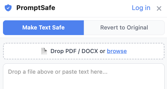 Document upload and text extraction